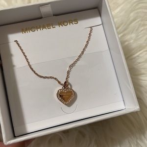 Michael Kors rose gold necklace